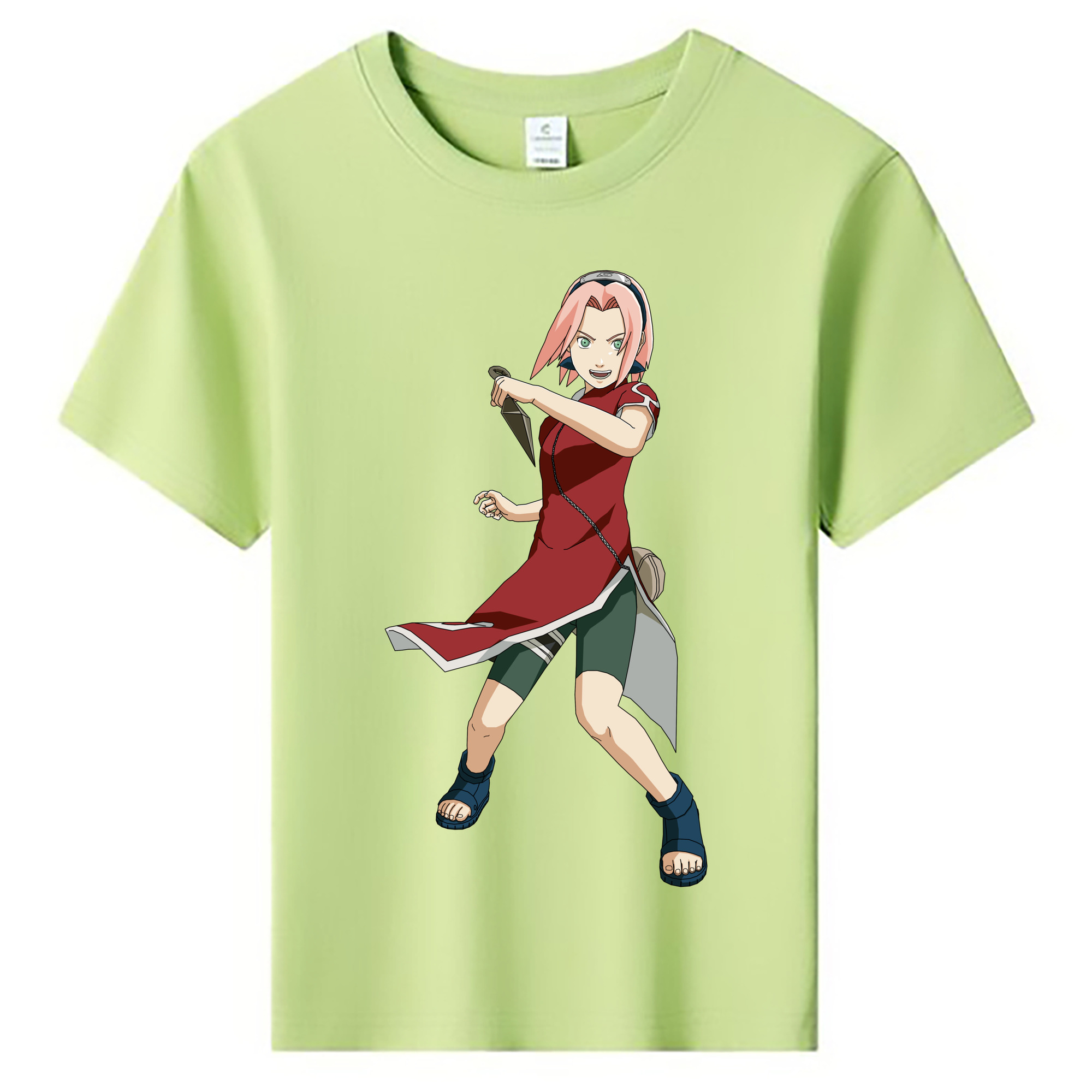 （画像用） NARUTO -ナルト- 春野サクラ Haruno Sakura 綿100％キッズTシャツ（フロントプリント）